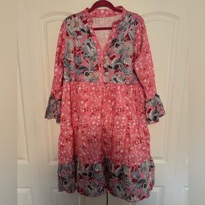 Casual Dress with Flared Sleeves